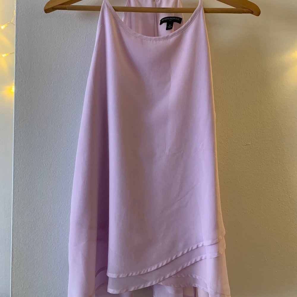 Banana Republic Lilac Tulip-Hem Halter Top